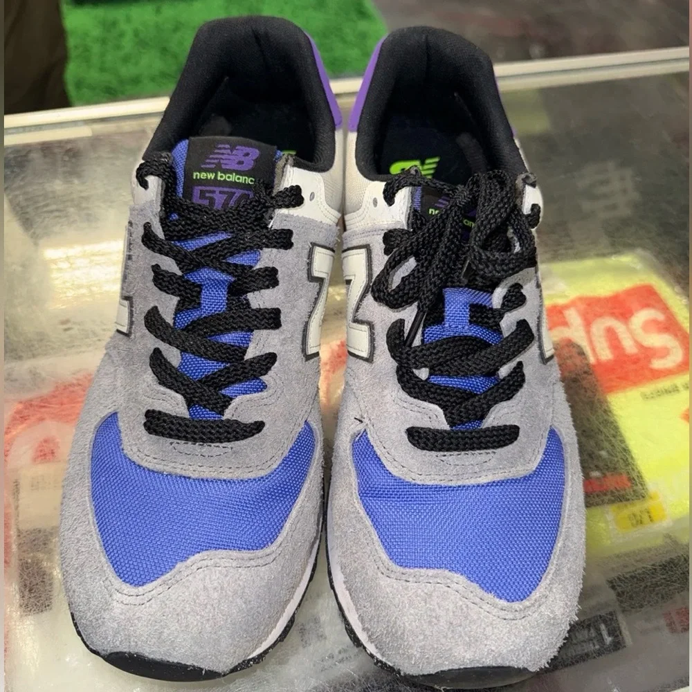 Size 10 - New Balance 574 Grey Purple - Picture 3 of 6